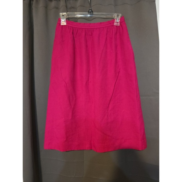Evan Picone Dresses & Skirts - Evan-Picone High Waist Fuchsia Midi Skirt, Women's Size 8, Straight Lined Skirt